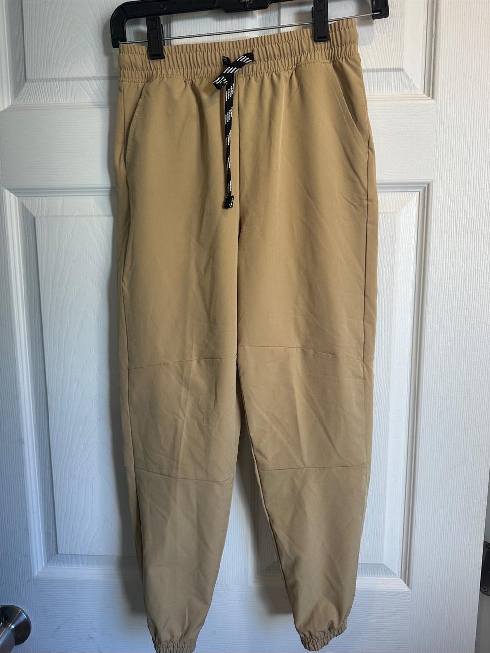 Avalanche Tan Kids Jogger Sweatpants with Black Drawstring